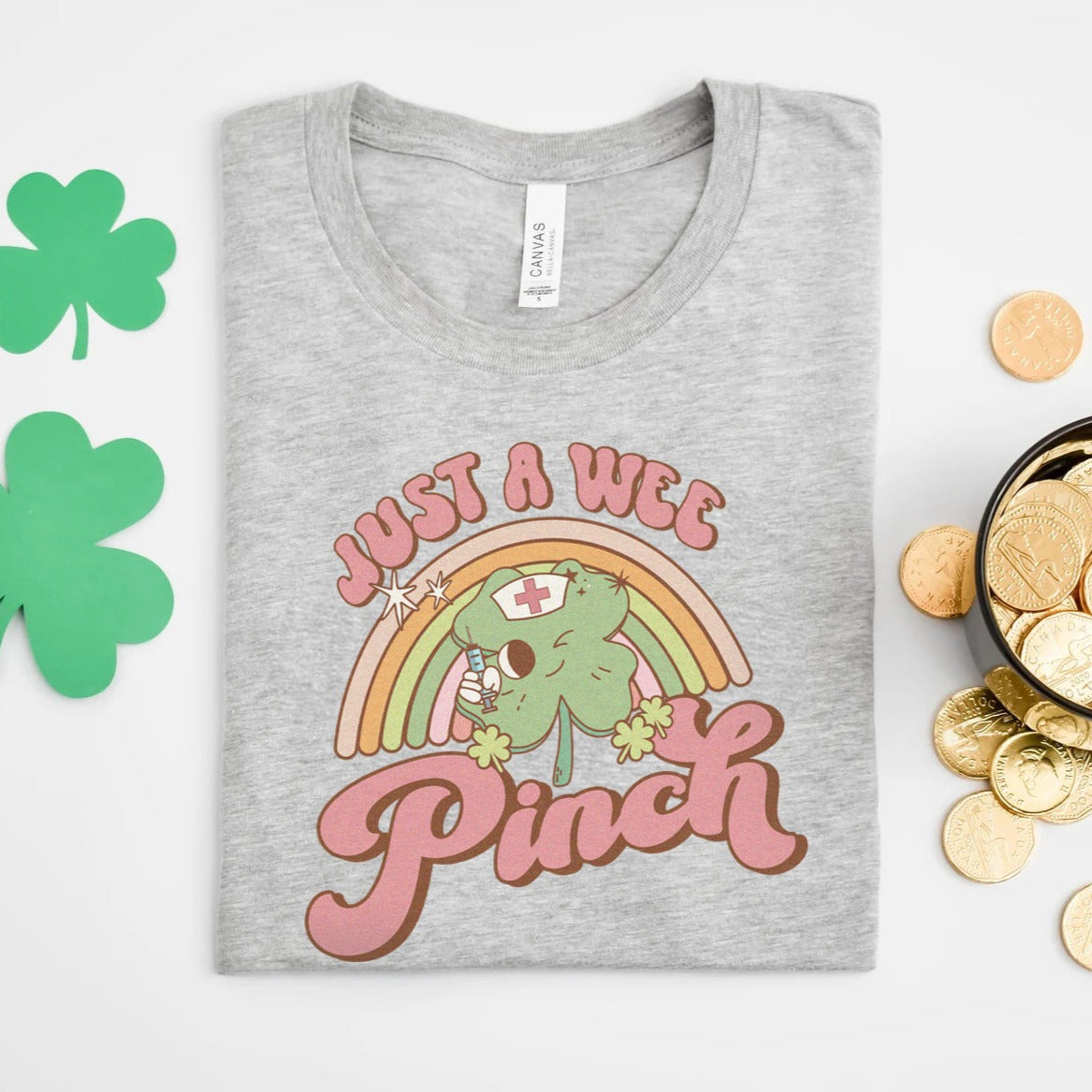 weepinchgray Just a Wee Pinch St Patricks Day T-shirt - Image 1